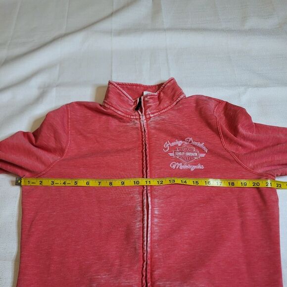 Harley Davidson Pink Zip Up Jacket Size Large - Picture 3 of 10